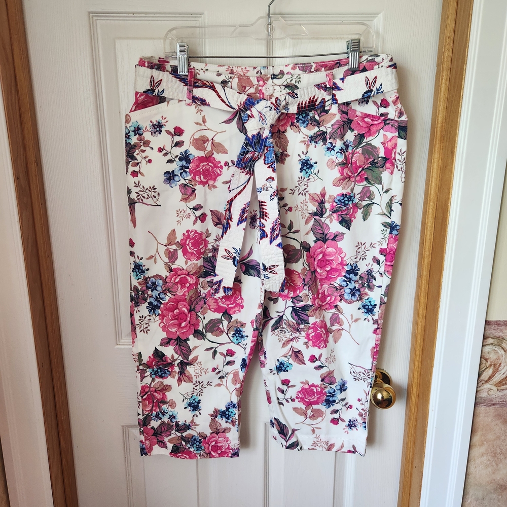 St. John's Bay Pink and Blue Floral Pants